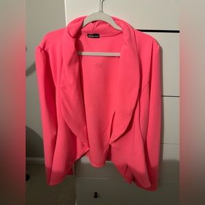 Heimish neon pink stretchy blazer 3x